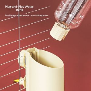Fournitures créatives pour animaux de compagnie, abreuvoir pour oiseaux, distributeur d'eau automatique pour perroquets et oiseaux, grande bouteille d'eau ronde - Product Image 4