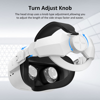 Sangle de confort réglable pour lunettes VR Oculus Quest 2, avec fixation étendue, protection du cuir chevelu, haute commodité