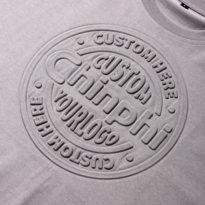 เสื้อยืดผู้ชายเนื้อหนัก 350gsm ผ้าฝ้ายถักนุ่ม 100% ทรงหลวม พิมพ์ลายนูน คอกลม - Product Image 5
