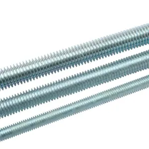 नीले सफेद जस्ता मढ़वाया कार्बन स्टील पिरोया रॉड M3 M6 M8 M10 लंबाई 1m 2m 3m उपलब्ध CE अनुमोदित कारखाने से