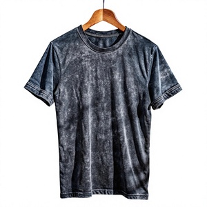 Chemise homme en coton 100% teint en pièce, coupe classique, col rond, style streetwear délavé à l'acide - Product Image 2