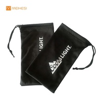 Vente flash : Étui de téléphone en microfibre avec cordon de serrage et logo personnalisé