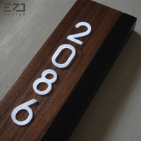 Plaques de porte personnalisables en bois moderne EZD pour appartements, bureaux, hôtels, chambres, signalisation de porte d'hôtel