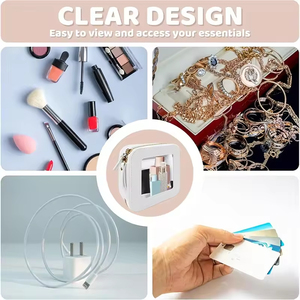 Tùy chỉnh thiết kế du lịch vệ sinh túi với xử lý tổ chức khoang Trọng lượng nhẹ thông minh thiết kế <span class=keywords><strong>Make</strong></span> Up Túi mỹ phẩm - Product Image 5