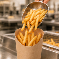 Boîte d'emballage alimentaire personnalisée en papier kraft biodégradable pour œufs, frites et coupes de crème glacée épaissie, avec logo sur mesure