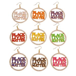 2020 earrings big circle drop design black lives matter earrings for women - Product Image 1