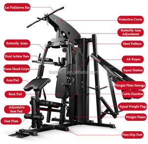 Zoshine Multifunctionele Home Gym Gewichtstraining met Katrolpers, Arm- en Beenontwikkelaar, Licht Commerciële Apparatuur - Product Image 3