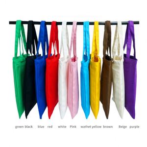 Spot 30*35, 35*40Cm Reusable Ladies Student Shopping Solid Color <b>Canvas</b> <b>Bag</b> - Product Image 2