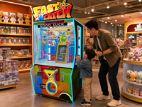 Machine de jeu à griffes Fast Catch avec lumière LED pour centre de divertissement familial