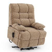 CJSmart Home Big Man Power Lay Flat Lift Recliner Extra Large Oversized Massage thermique à double moteur Chaises électriques rembourrées