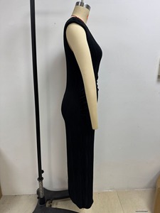 Nuovo Elegante Abito Lungo da <span class=keywords><strong>Donna</strong></span> con Effetto Ondulato e Spalle Scoperte, Moda 2025 - Product Image 5