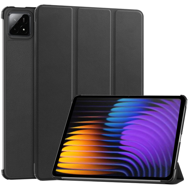 Slim PU Leather Tri-fold Tablet Case for Xiaomi Pad 8/Pad 8 Pro Devices Shockproof Protective Folio Cover with Auto Sleep Wake