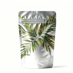 Custom Printed 100% <b>Compostable</b> Kraft Paper Packaging Pouch Biodegradable Zip Lock Flat <b>Bags</b> for Chewing Gum Pizza Milk - Product Image 6