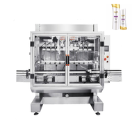 Machine de remplissage et de scellage automatique de liquides sur convoyeur à commande PLC pour applications chimiques et de boissons
