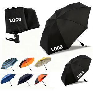 Promotional Folding Umbrella Personal Logo Sunshade Custom Logo Compact Portable Rain Automatic Windproof Umbrella With Logo - Product Image 2