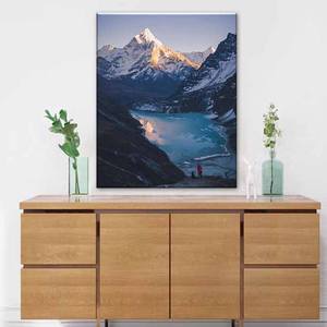 Impression sur toile du lac Gokyo, Himalaya, <span class=keywords><strong>coucher</strong></span> <span class=keywords><strong>de</strong></span> <span class=keywords><strong>soleil</strong></span>, <span class=keywords><strong>paysage</strong></span> <span class=keywords><strong>de</strong></span> la crête <span class=keywords><strong>de</strong></span> l'Everest, art mural pour la décoration <span class=keywords><strong>de</strong></span> la maison - Product Image 3