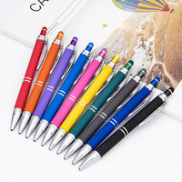 Logo personnalisé coloré stylet métal stylo à bille multifonctionnel nouveauté écran tactile 1.0mm largeur d'écriture sport corps Type