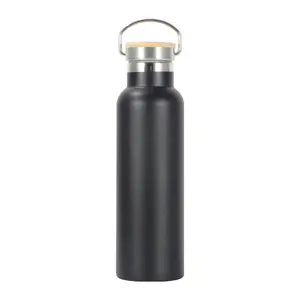 750 ML double paroi en acier inoxydable enduit de poudre isolé flacon à vide thermos bouteille d'eau étanche