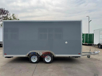 Food Truck Carré Américain Standard, Remorque de Restauration Mobile Homologuée DOT, Cuisine pour Burgers, Pizzas, Café, BBQ, Glaces, Vente Ambulante