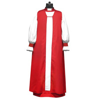 Robe de Prêtre Vintage Imprimée, Toge d'Église à Col Montant et Manches Lanterne, Tenue de Clergé pour Cérémonies Taoïstes, Bouddhistes, Moine, Missionnaire