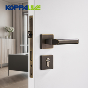 KOPPALIVE Luxury Hotel Big Solid Brass <strong>Door</strong> Lever Set Bedroom <strong>Bathroom</strong> <strong>Lock</strong> Split Dummy Wooden <strong>Door</strong> Handle - Product Image 3