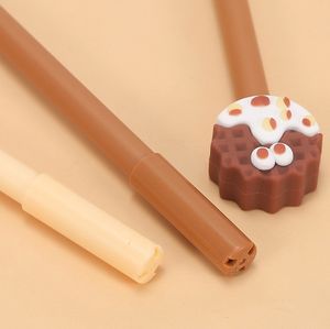 नई क्रीम वाफ़ल कुकी रोटी सिलिकॉन तीन-आयामी प्यारा तटस्थ पेन रचनात्मक डिजाइन हस्ताक्षर पेन - Product Image 5