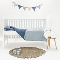 Haute qualité tissé solide bébé couette lin couverture doux écologique pépinière literie toutes saisons bébé douche cadeau