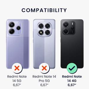 Funda para Xiaomi Redmi Note 14 4G, Delgada, de TPU, con Acabado Negro Mate, Protectora y Suave - Product Image 6