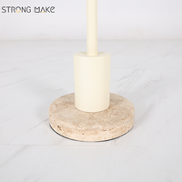 Table d'appoint crème de luxe nordique salon minimaliste pierre de travertin minimaliste petite Table basse pour la maison