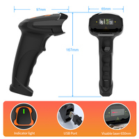 Escáner de Código de Barras con Cable Xincode, Lector de Códigos de Barras Láser 1D, Interfaz USB, Pistola de Escaneo para Gestión de Inventario de Almacén X-580X