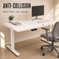 Base de bureau électrique réglable en hauteur D06 à moteur unique et double poutre, capacité 80 kg