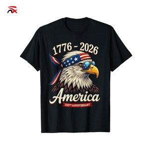 NUOXIN Camisetas Personalizadas al por Mayor de 180 g/m², Color Negro, con Diseño del 250.º Aniversario de la Independencia de Estados Unidos, para el 4 de Julio, para Hombre y Mujer - Product Image 4