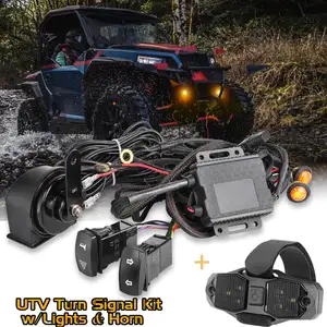 2023 Newest UTV Turn Signal Kit 와 뿔 핏 대 한 UTV SXS golf 카트 ATV 4x4