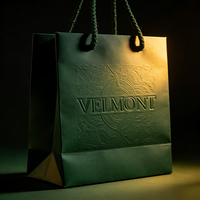 Sac en papier personnalisé avec poignées, logo imprimé sur mesure, sac en papier réutilisable pour cadeaux, shopping et emballage quotidien