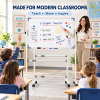 Tableau blanc magnétique double face personnalisé pour écriture, effaçable à sec, 48x36 pouces, pour bureau, salle de classe, maison, école