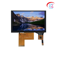 Module LCD TFT IPS haute luminosité 5 pouces 800*480 1200cd/m2 avec écran tactile capacitif 5 pouces 40 broches RGB pour écran tactile extérieur
