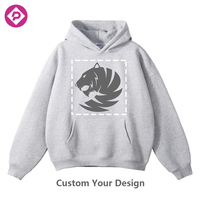 Sweat-shirt à capuche unisexe en coton 350 GSM, style uni, coupe oversize, personnalisable, en stock