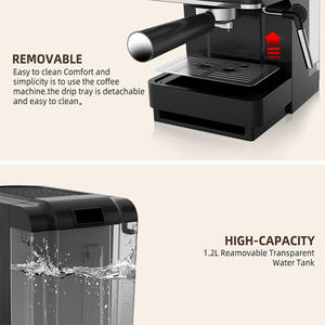 Modern Household 2-in-1 Semi-<b>Automatic</b> Espresso <b>Coffee</b> Maker 20Bar Smart Multifunction <b>Machine</b> Milk Italian Stainless Semi-autom - Product Image 4