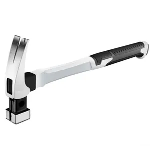 White Fiberglass Handle Pitted Surface Suction Hammer From Nail Hammer Square Head 0.5 Wooden Claw Hammer