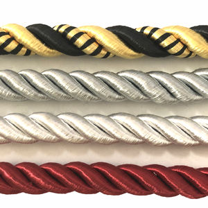 Shaoxing Tianyun moda 3 fili 10 mm di cotone in poliestere treccia corda personalizzabile per la decorazione della tenda con frangia di nappine - Product Image 6