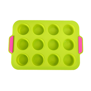 BPA LIBERO Muffa Della Torta Da Cucina Pasticceria 12 Cavità Del Silicone Del Bigné Tazza Della Focaccina Della Muffa - Product Image 5