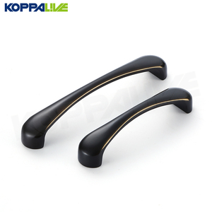 Koppalive Modern European Golden <strong>Cabinet</strong> Handles <strong>Slim</strong> Curve Design Brass Drawer Pulls for Kitchen &amp; Dresser - Product Image 5