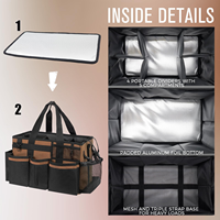 Sac de rangement grande capacité pour produits de nettoyage, sac de transport simple pour nettoyeurs et femmes de ménage