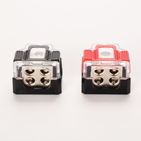 Bloc de distribution d'alimentation audio pour voiture, boîtier de fusibles 2 voies, boîte de jonction de bornes de batterie automobile, séparateur pour câblage d'amplificateur