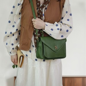 Bolso Bandolera de Cuero para Mujer, Verde, Horizontal, con Cierre de Hebilla, Resistente, para Uso Diario - Product Image 4