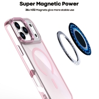 Coque Magnétique Iridescente Antichoc avec Support Intégré pour iPhone 17 Pro Max, Compatible iPhone 17 Air, 16 Pro Max, 15 Plus, 13, 12