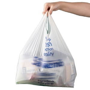 Supermarket Shopping Plastic <b>Bags</b> Compostable Shopping 100 Biodegradable <b>Compost</b> Plastic T-Shirt <b>Bag</b> - Product Image 1