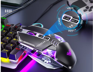 อูล่า S33 เมาส์สำหรับเล่นเกมแบบมีสาย 2000 DPI RGB แบ็คไลท์แบบกลไก 7 ปุ่มตั้งโปรแกรมได้ตามหลักสรีรศาสตร์ USB สำหรับพีซี/แล็ปท็อป/เดสก์ท็อป/แมค - Product Image 4