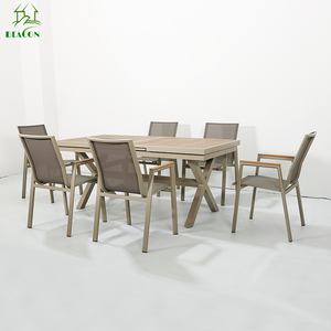 <span class=keywords><strong>Mesa</strong></span> de Jardín <span class=keywords><strong>Extensible</strong></span> Retráctil para Patio, Muebles de Balcón para Exteriores, Juego de <span class=keywords><strong>Mesa</strong></span> de Comedor <span class=keywords><strong>Extensible</strong></span> de Aluminio con 6 Sillas - Product Image 4