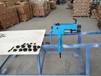 Huaju industriel RM08 22Ga plaque d'acier doux 6 ensembles de matrices Machine de formage rotative manuelle rouleau de perles outil de roulement manuel